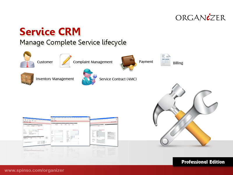 Organizer Professional : Service CRM screen shot
